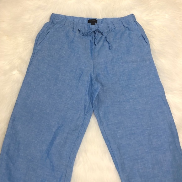 J. Crew Scalloped Linen-cotton Beach Pant - Picture 4 of 7